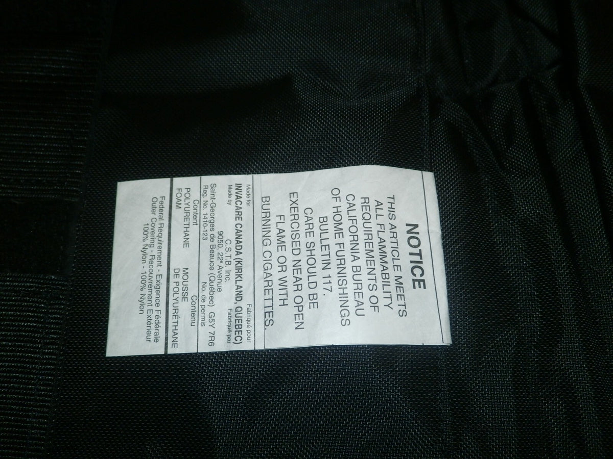 Invacare Cover Assembly Back Upholstery Size 16W x 15-19H Model 1168654