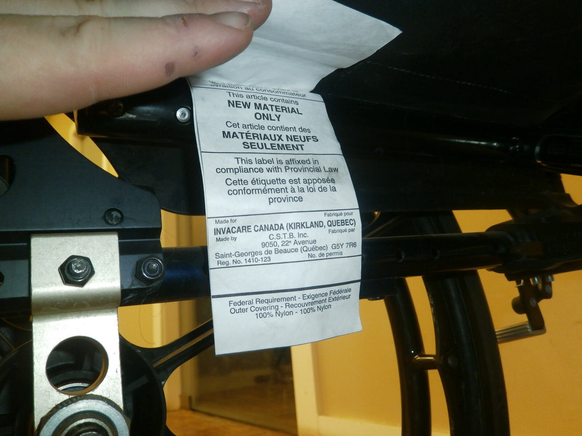20 INCH INVACARE ATO MYON FOLDING WHEELCHAIR P/N 1193301 GOOD CONDITION
