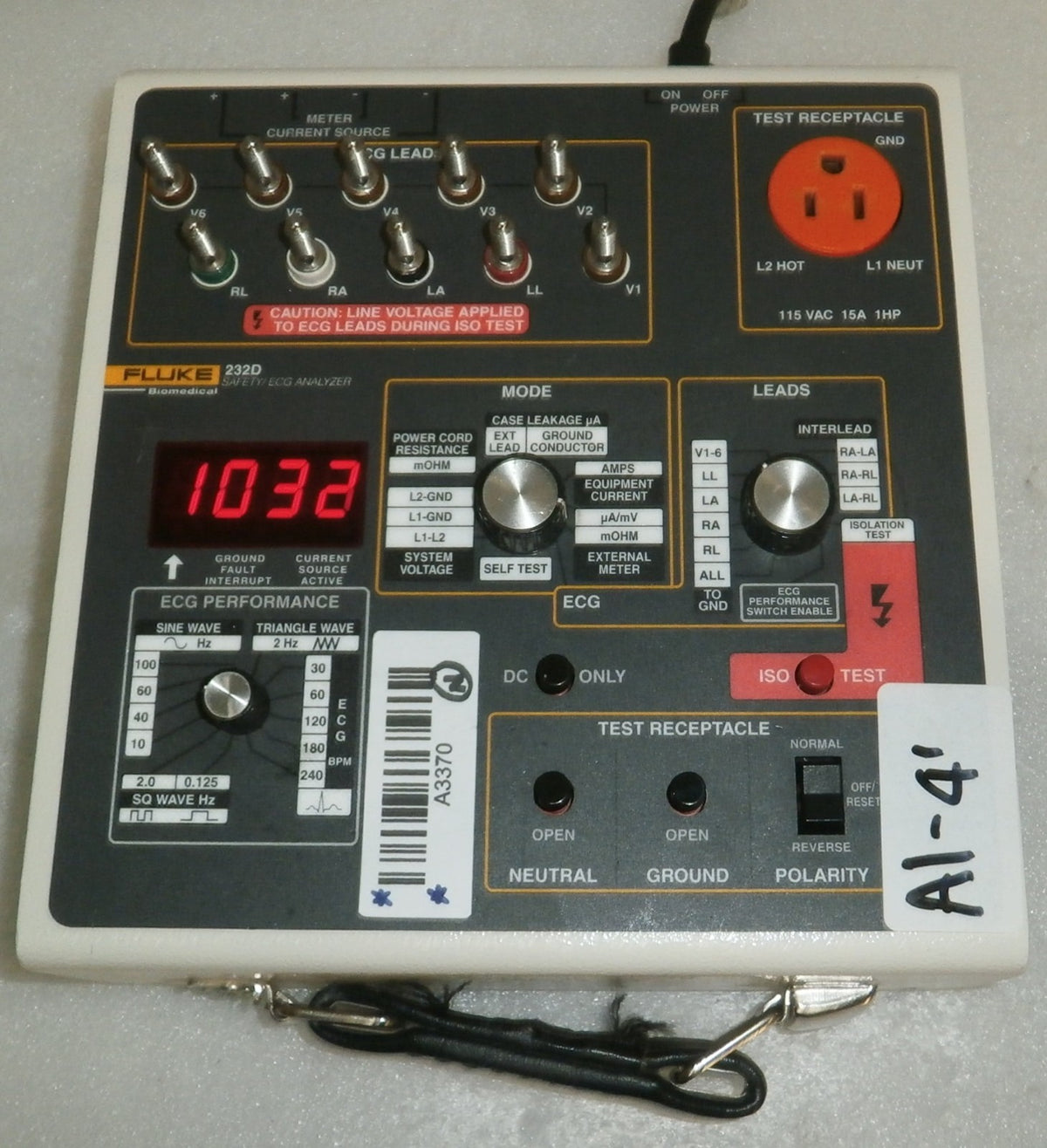FLUKE BIOMEDICAL 232D SAFETY/ECG ANALYZER