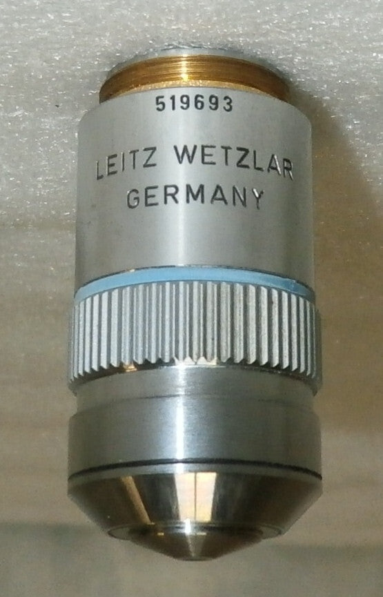 Microscope lens Leitz Wetzlar Germany 519693/ 160/- NPL Fluotar 50/1.00 OEL