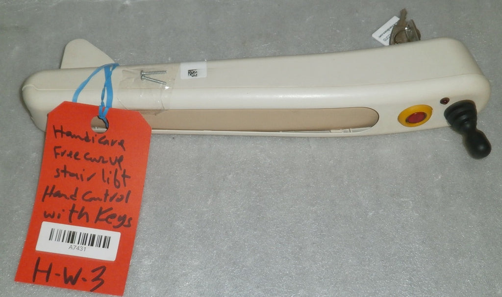 HANDICARE FREE CURVE STAIR LIFT ARM CONTROL WITH TOGGLE SWITCH AND KEYS G