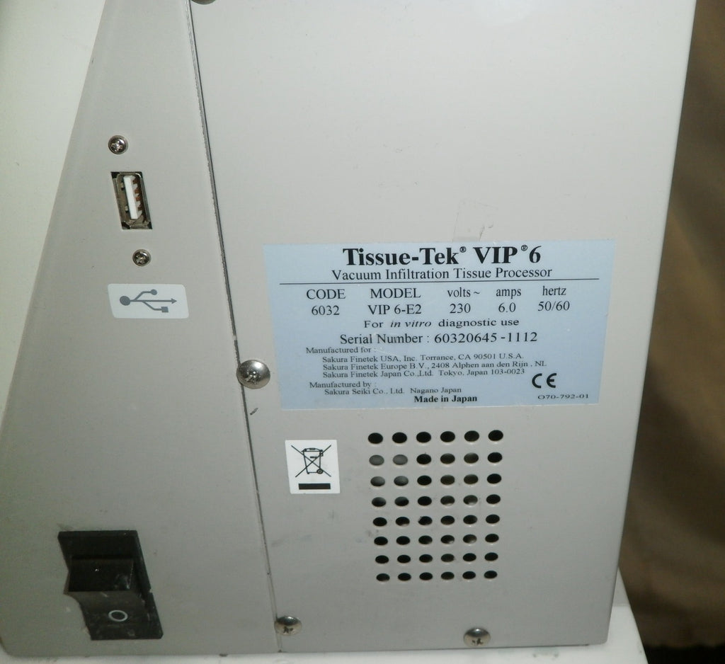 Sakura Tissue-Tek Tissue Processor VIP 6 (230 VAC model)