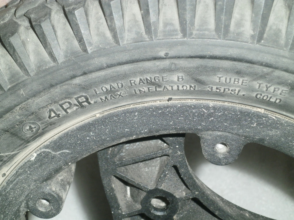 LOT OF 2 QUANTUM QM-710 PRIMO POWERTRAX WHEELS 3.00-8 SOLID VERY GOOD CONDITION