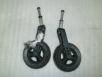 Set of 2 Quickie IRIS Casters with Forks Very Good Condition
