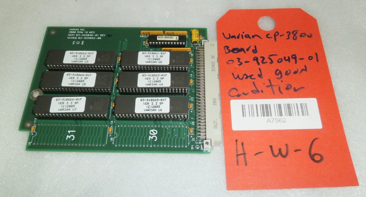 VARIAN CP-3800 BOARD 03-925049-01 USED GOOD CONDITION