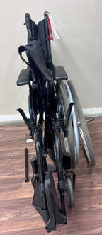 15" INVACARE ATO MYON FOLDING WHEELCHAIR 19HM009003 WITH SINGLE HAND DRIVE