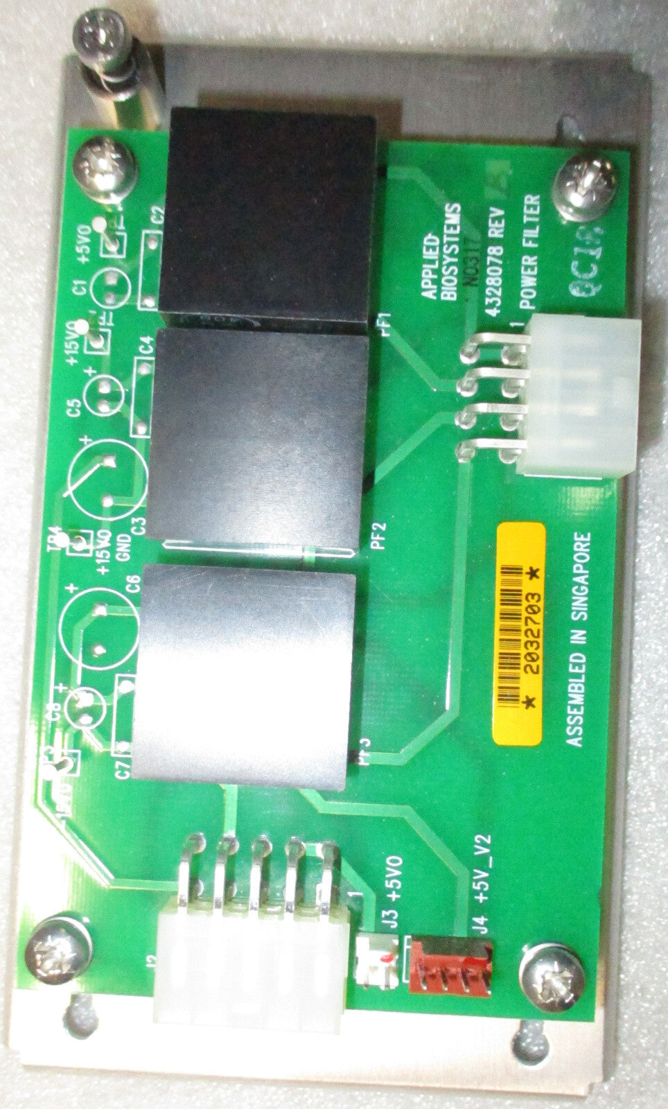 power filter sn 4328078rev b FROM DETECTION SYSTEM API PRISM AB APPLIED BIOSYSTE