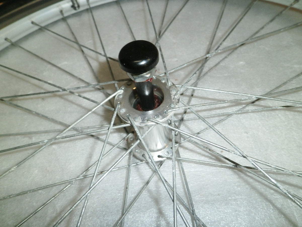 SET OF 2 WHEELS FROM VOYAGE 24" SOLID WITH AXLE VERY GOOD CONDITION