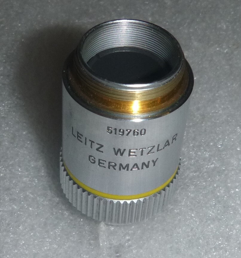 Microscope lens Leitz Wetzlar Germany 519760 160/- EF 10/0.25