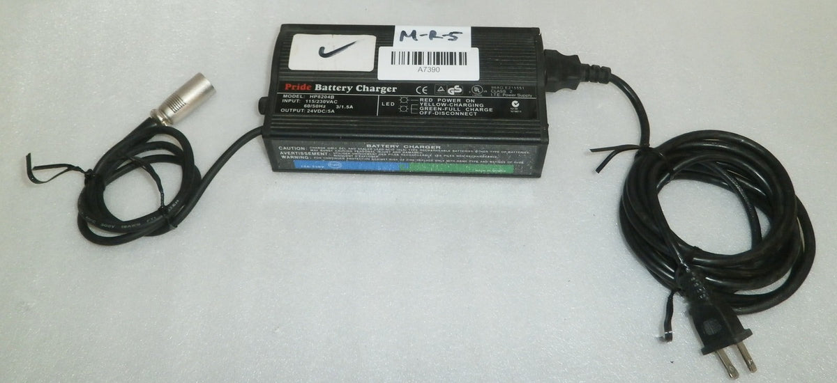 PRIDE WHEELCHAIR BATTERY CHARGER 24VOLT MODEL HP8204B VERY GOOD WORKING CO