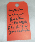 Wheelchair Back Jay Union Cushion Fits 16-17" w/ Accessories Good Condition