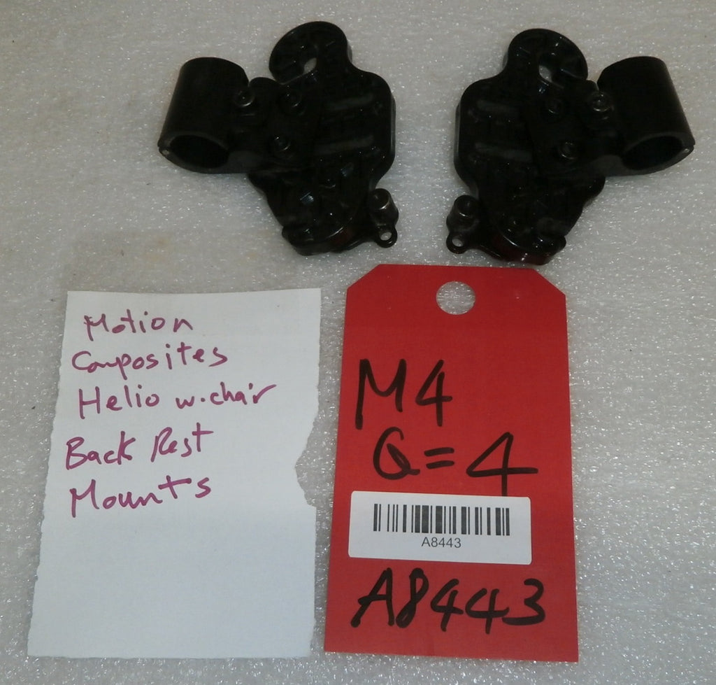 SET OF 2 MOTION COMPOSITES HELIO WHEELCHAIR BACK REST MOUNTS AS PHOTO