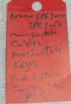 BRUNO SRE-3000/ SRE3050 MAIN SWITCH CABLES W/ POWER SWITCH KEYS & PUSH BUTTON