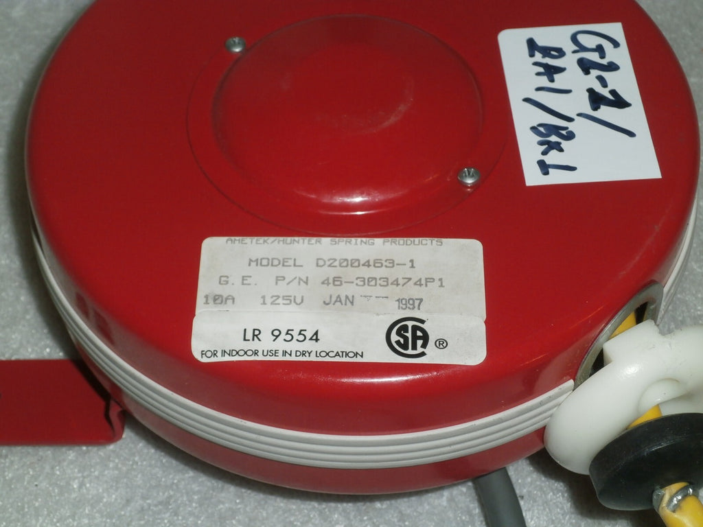 GE AMX-4 Cord Reel PN: 46-303474P1 Ametek Model D200463-1
