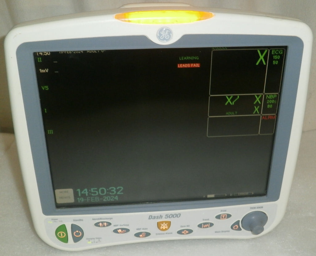 GE Dash 5000 Patient Monitor w/ 1 Bad Battery (no cord included)