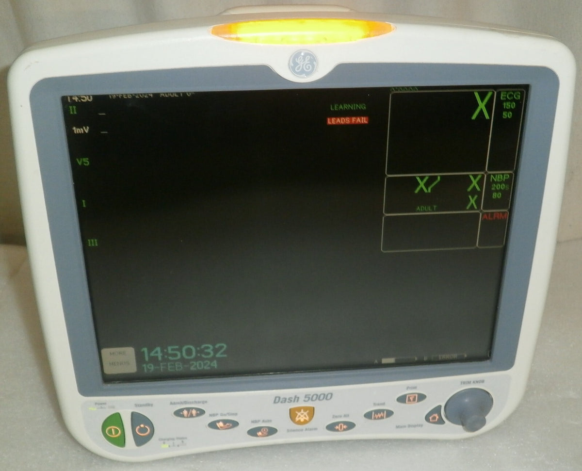 GE Dash 5000 Patient Monitor w/ 1 Bad Battery (no cord included)