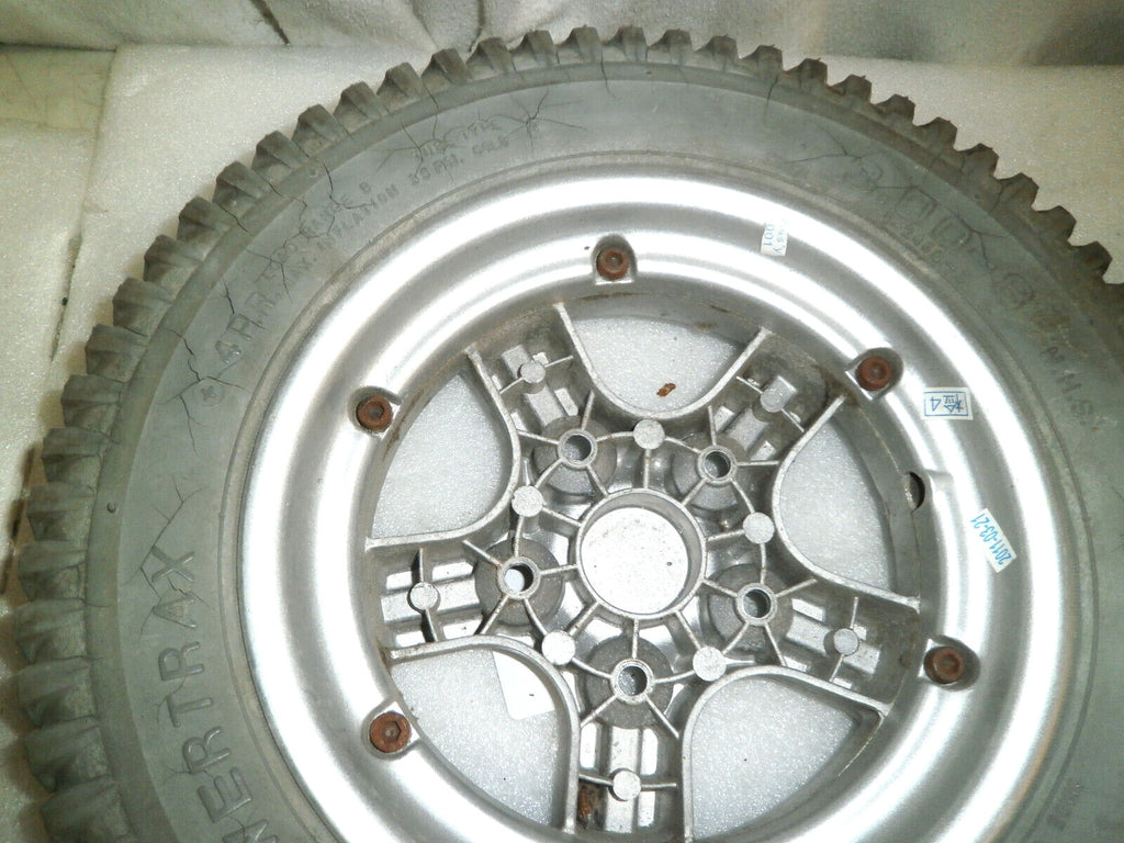 SET OF 2 PRIMO POWER TRAX 3.00-8 WHEELCHAIR WHEELS SOLID FAIR CONDITION