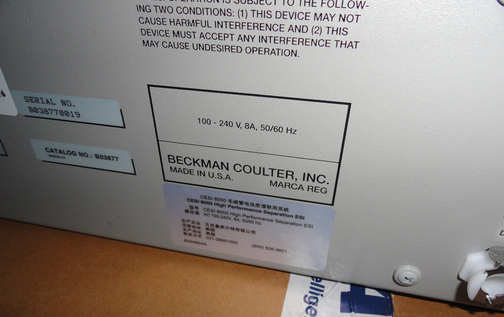 Beckman Coulter CESI 8000 High Performance Separation Capillary Electrophoresis