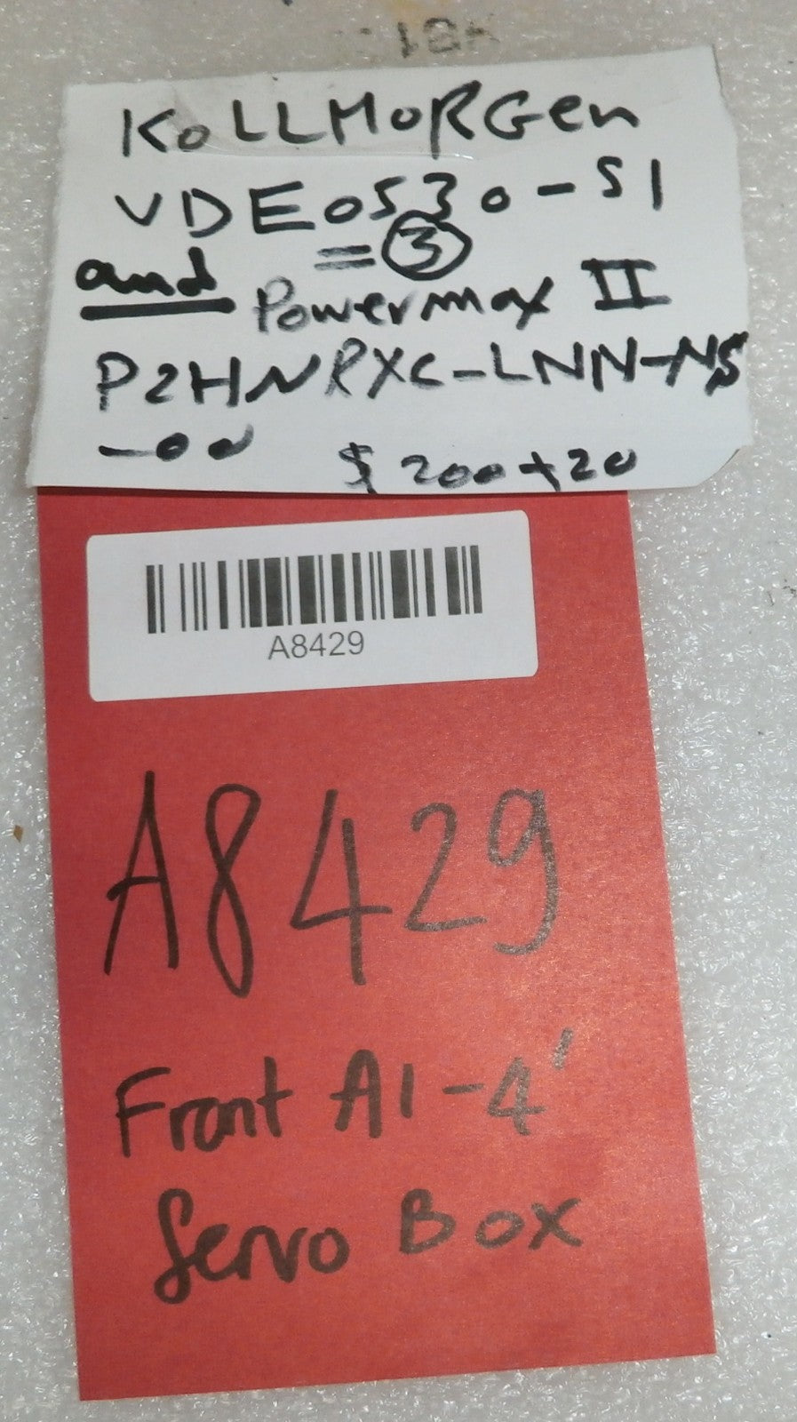 ONE POWERMAX II MOTOR P2HNRXC-LNN-NS-00 AND 3 OF KOLLMORGEN VDE053-S1 GOOD