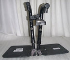 SET OF WHEELCHAIR FOOT REST GOOD CONDITION WITH MOUNT PLATES DIMENSION AS PHOTO