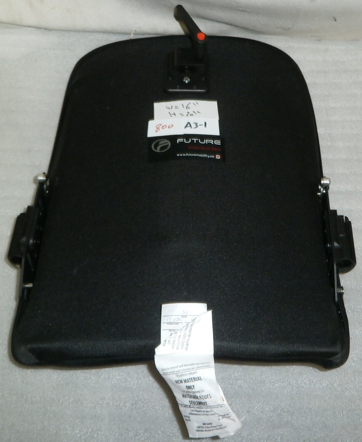 FUTURE MOBILITY WHEELCHAIR BACK VERY GOOD CONDITION 16x20"