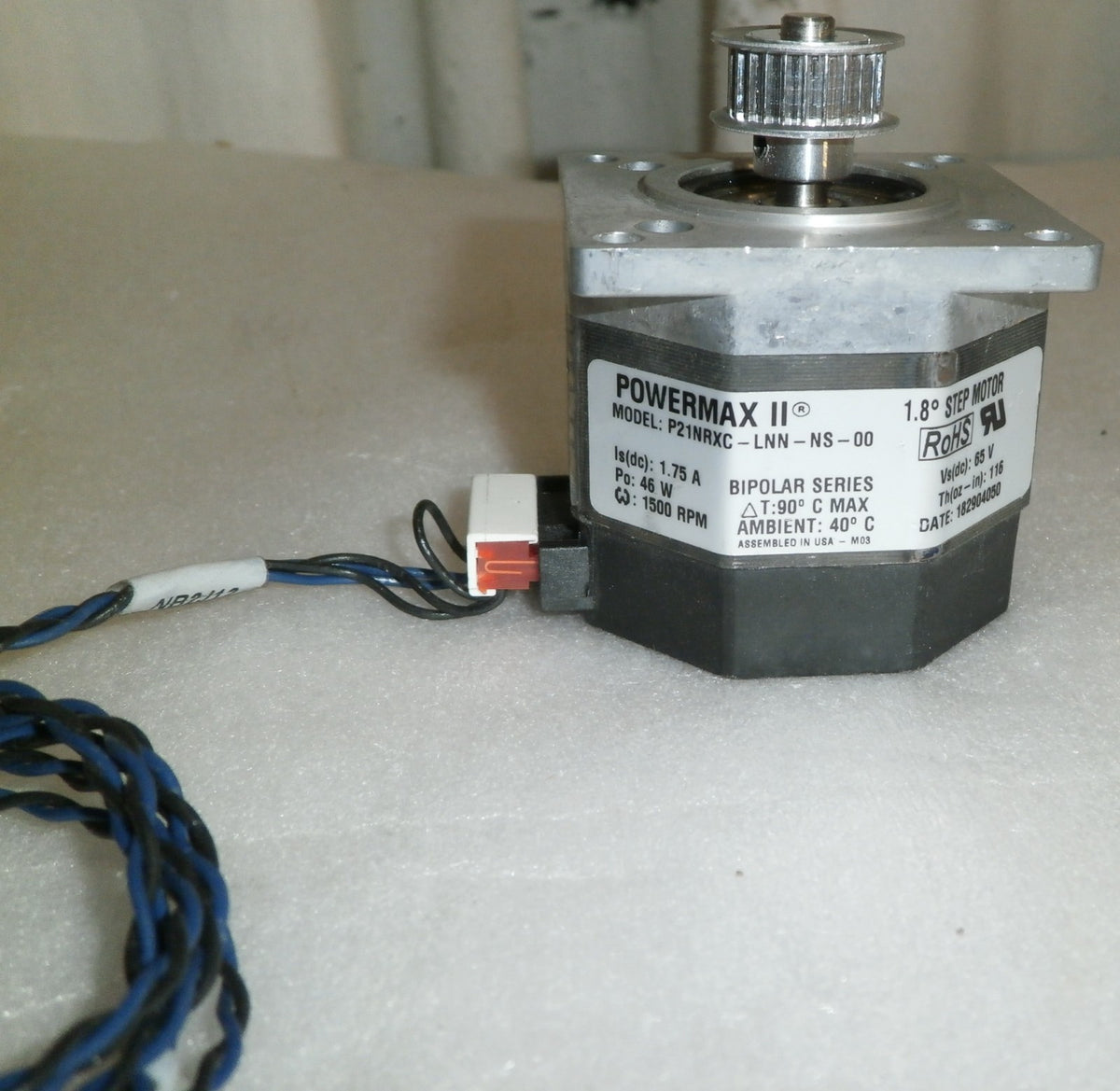 KOLLMORGEN POWERMAX II P21NRXC-LNN-NS-00 STEP MOTOR BIPOLAR SERIES 46W