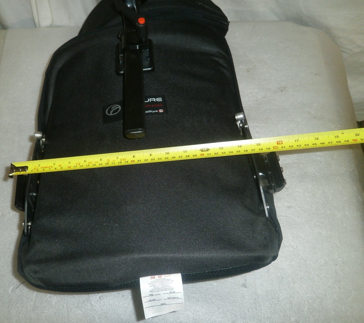 FUTURE WHEELCHAIR BACK CUSHION SIZE 16x21" W/ HEADREST & ACCESSORIES