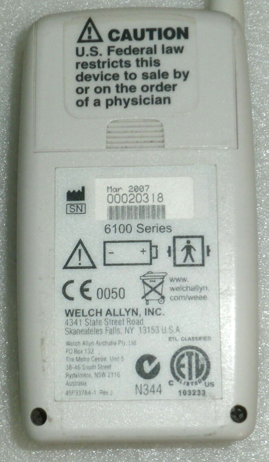 Welch Allyn ABPM 6100 Blood Pressure Monitor (comes as shown) no software