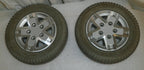 QUANTUM Q6 EDGE WHEELCHAIR WHEELS POWERTRAX 3.00-8 SOLID USED GOOD CONDITION