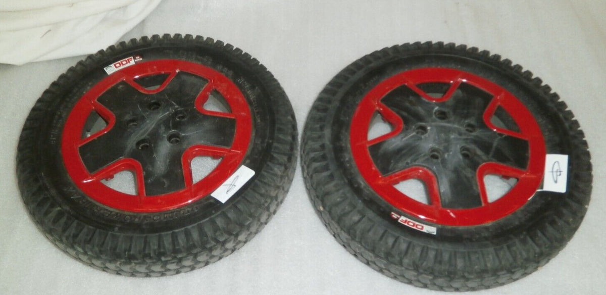 LOT OF 2 3.00-8 Primo POWER TRAX WHEELS SOLID INVACARE TDX-SPII 2022 WHEELCHAIR