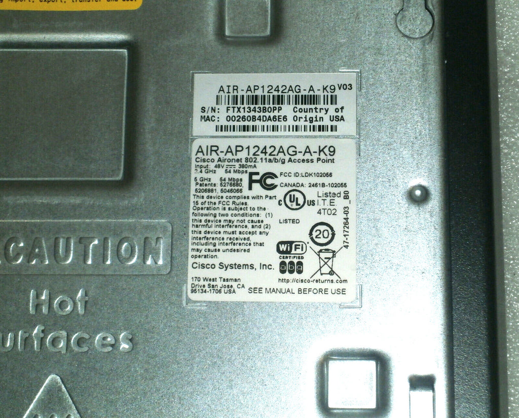 Cisco AIR-AP1242AG-A-K9 + Gigabit Ethernet Fiber Bridge Media Converter
