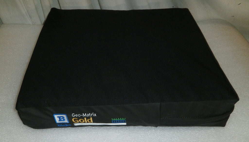 blake geo-matrx gold wheelchair cushion w=16 and d-18 inch very good CONDITION