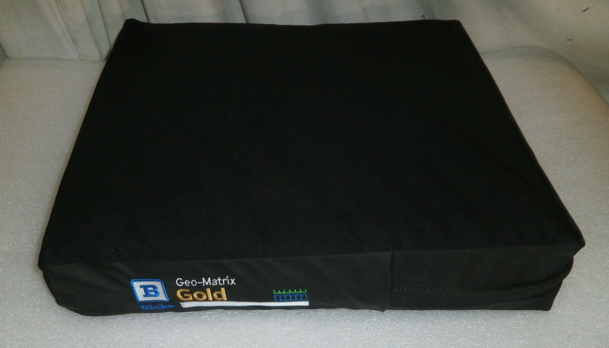 blake geo-matrx gold wheelchair cushion w=16 and d-18 inch very good CONDITION