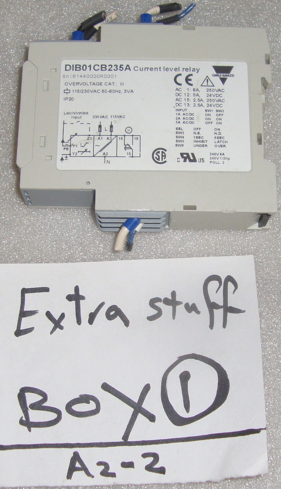 DIB01CB235A CURRENT LEVEL RELAY CRM136
