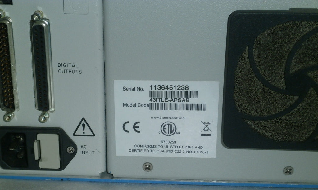 Thermo Scientific 43i-TLE SO2 Gas Analyzer Trace Level Enahanced 43ITLE-APSAB