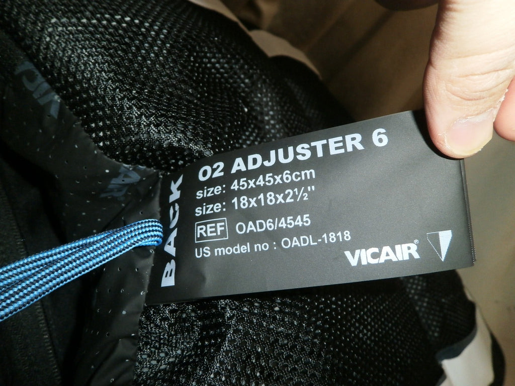 VICAIR O2 Adjuster 6 WHEELCHAIR CUSHION 18 X 18 X 2.5 INCH WITH COVER