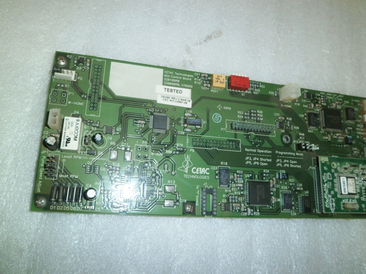 CETAC TECHNOLOGY ASX Control Board 320109R0/ 330090R0, 470969 GOOD CONDITION
