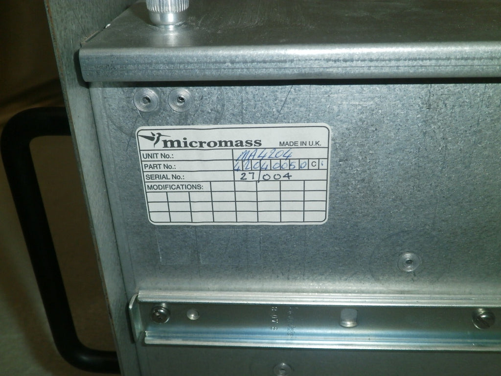 Micromass MA4204 Part # 4204005001 Mass Spectrometer
