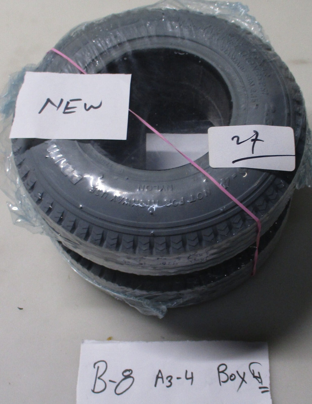 PAIR OF NEW NIGHTHAWK TIRES 280X250X4 PART#: 6504 OPEN BOX