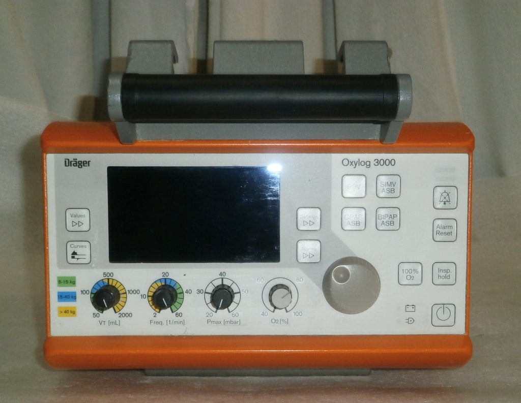 Drager Oxylog 3000 Ventilator 2M86955 - No Power Supply