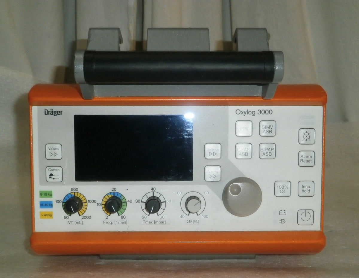 Drager Oxylog 3000 Ventilator 2M86955 - No Power Supply