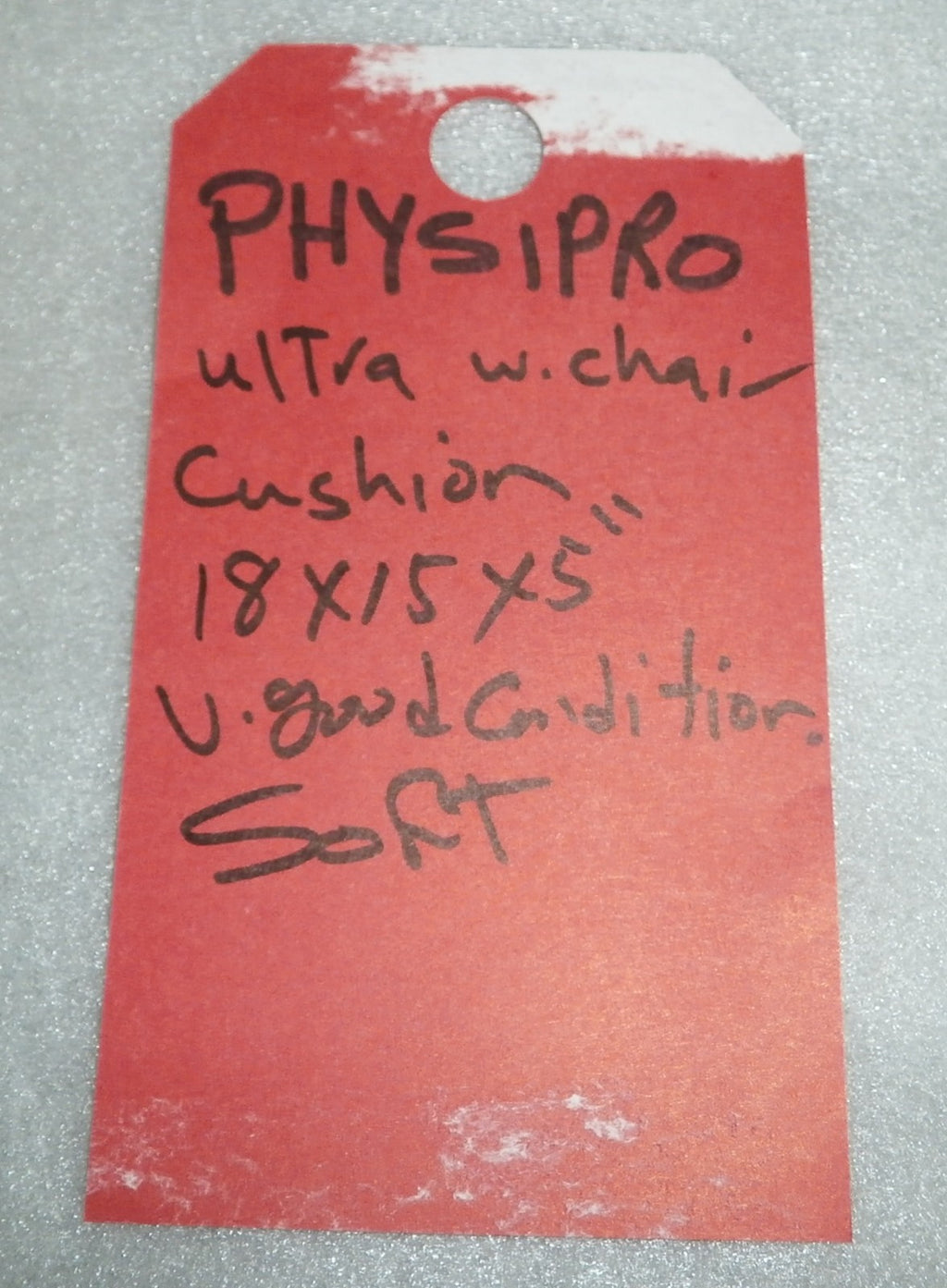 PHYSIPRO ULTRA SOFT WHEELCHAIR CUSHION 18X15X5 INCH GOOD CONDITION