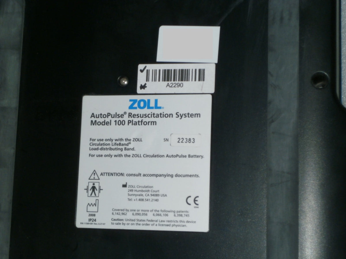 Zoll AutoPulse 100 Resuscitation System No Battery Included