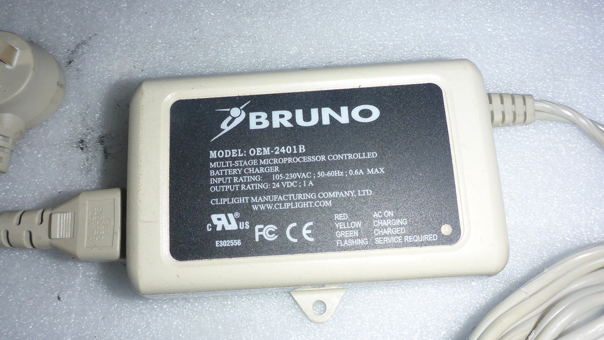 BRUNO STAIR LIFT CHARGER ORIGINAL 2401B USED VERY GOOD WORKING CONDITION