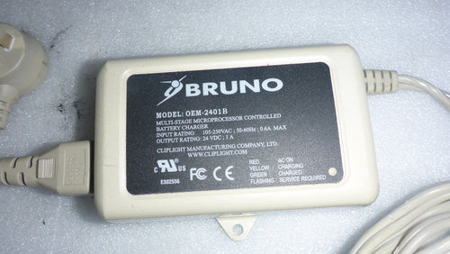 BRUNO STAIR LIFT CHARGER ORIGINAL 2401B USED VERY GOOD WORKING CONDITION