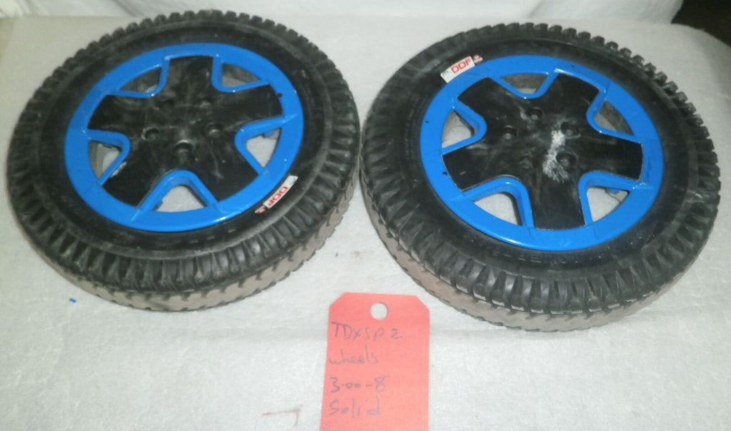 LOT OF 2 TDX-SP2 PRIMO POWERTRAX WHEELS 3.00-8 SOLID GOOD CONDITION