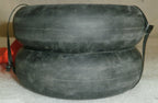 TWO OF 5X1.5 INCH ALUMINUM SOFT ROLL WHEELCHAIR CASTERS GOOD CONDITION