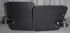 SET OF WHEELCHAIR FOOT REST GOOD CONDITION WITH MOUNT PLATES DIMENSION AS PHOTO