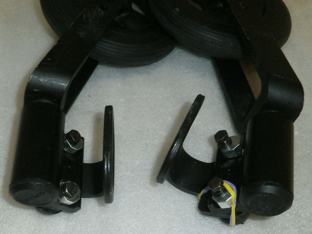 Lot of 2 Quickie QX Wheelchair Casters Size 5.5" w/ Forks Bolts Good Condition