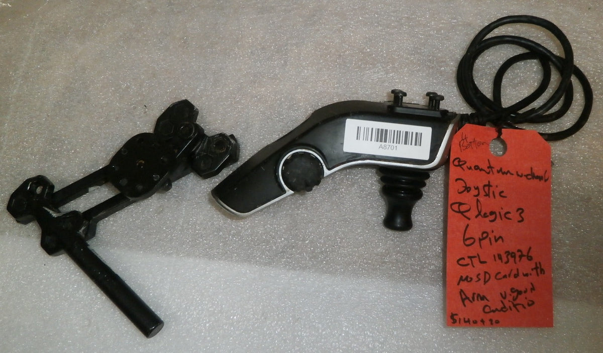 QUANTUM WHEELCHAIR JOYSTICK QLOGIC 3 6PIN WITH SWING AWAY ARM GOOD CONDITION